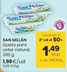 Autoservicios Familia SAN MILLÁN Queso para untar natural oferta