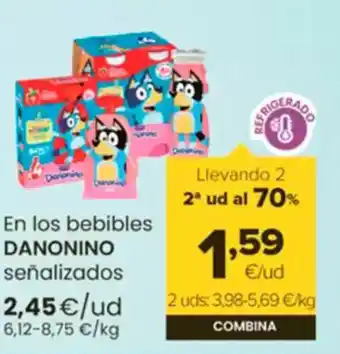 Autoservicios Familia DANONINO En los bebibles señalizados oferta