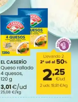 Autoservicios Familia EL CASERÍO Queso rallado 4 quesos oferta