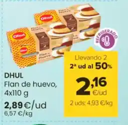 Autoservicios Familia DHUL Flan de huevo oferta