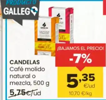 Autoservicios Familia CANDELAS Café molido natural o mezcla oferta