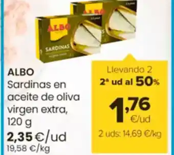 Autoservicios Familia ALBO Sardinas en aceite de oliva virgen extra oferta