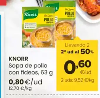 Autoservicios Familia KNORR Sopa de pollo con fideos oferta