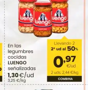 Autoservicios Familia LUENGO En las legumbres cocidas oferta