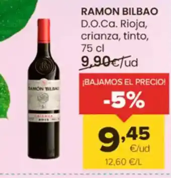 Autoservicios Familia RAMON BILBAO D.O.Ca. Rioja crianza, tinto oferta