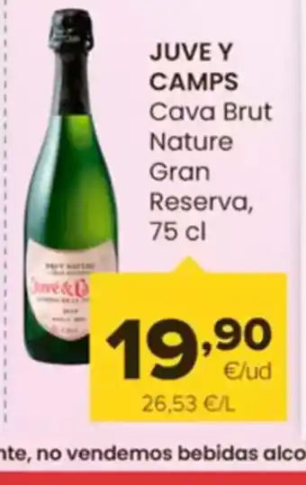 Autoservicios Familia JUVE Y CAMPS Cava Brut Nature Gran oferta