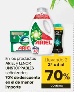 Autoservicios Familia ARIEL Y LENOR UNSTOPPABLES En los productos oferta