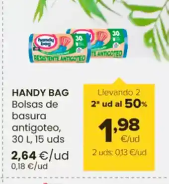 Autoservicios Familia HANDY BAG Bolsas de basura antigoteo oferta