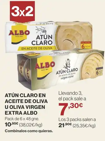 Supercor ALBO Atún claro en aceite de oliva u oliva virgen extra oferta