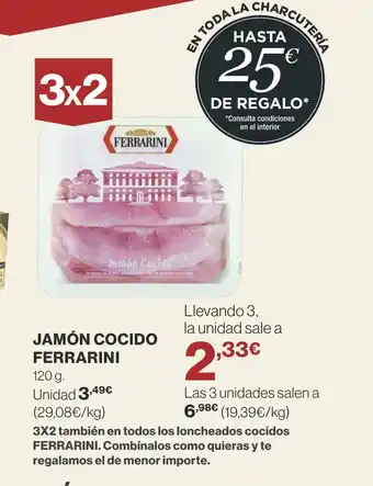 Supercor FERRARINI Jamón cocido oferta