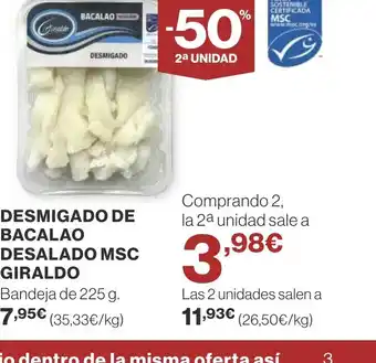 Supercor Desmigado de bacalao desalado msc giraldo oferta