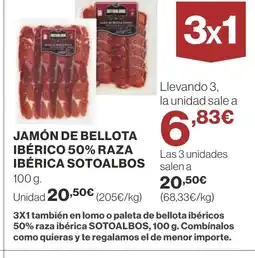 Supercor Jamón de bellota ibérico 50% raza ibérica sotoalbos oferta