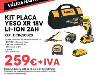 Isolana Dewalt - kit placa yeso xr 18v li-ion 2ah oferta