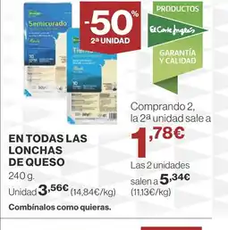 Supercor En todas las lonchas de queso oferta