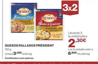 Supercor PRÉSIDENT Quesos rallados oferta