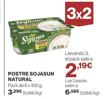 Supercor Postre sojasun natural oferta