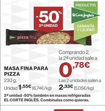 Supercor Masa fina para pizza oferta