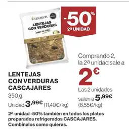 Supercor Lentejas con verduras cascajares oferta