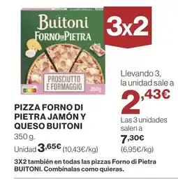 Supercor BUITONI Pizza forno di pietra jamón y queso oferta