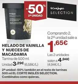 Supercor Helado de vainilla y nueces de macadamia oferta