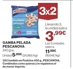 Supercor PESCANOVA Gamba pelada oferta