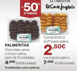 Supercor PALMERITAS Chocolate, yema o choco-yema oferta