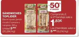 Supercor Sandwiches toplider oferta