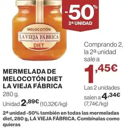 Supercor Mermelada de melocotón diet la vieja fábrica oferta