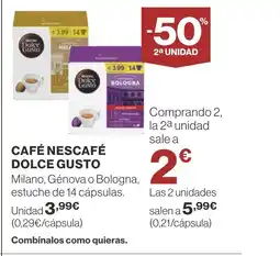 Supercor DOLCE GUSTO Café nescafé oferta