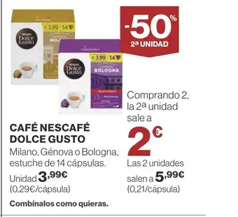 Supercor DOLCE GUSTO Café nescafé oferta