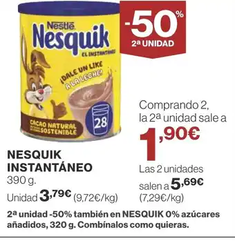 Supercor NESQUIK instantáneo oferta