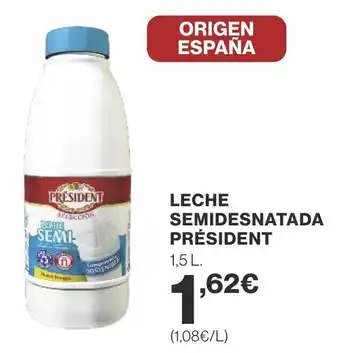 Supercor PRÉSIDENT Leche semidesnatada oferta