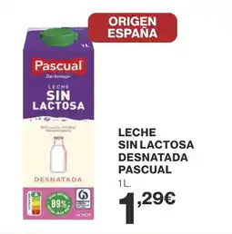 Supercor PASCUAL Leche sin lactosa desnatada oferta