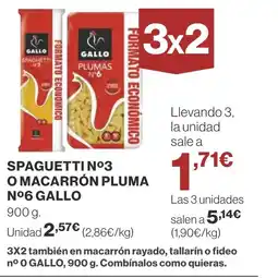 Supercor Spaguetti nº3 o macarrón pluma oferta