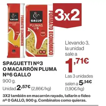 Supercor Spaguetti nº3 o macarrón pluma oferta