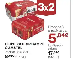 Supercor Cerveza cruzcampo o amstel oferta