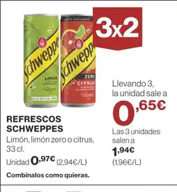 Supercor SCHWEPPES Refrescos oferta