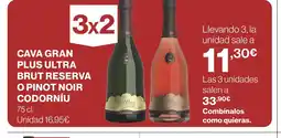 Supercor Cava gran plus ultra brut reserva o pinot noir codorníu oferta