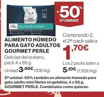 Supercor Alimento húmedo para gato adultos gourmet perle oferta