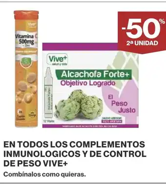 Supercor En todos los complementos inmunologicos y de control de peso vive+ oferta