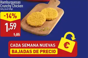 ALDI Hamburguesas Crunchy Chicken oferta