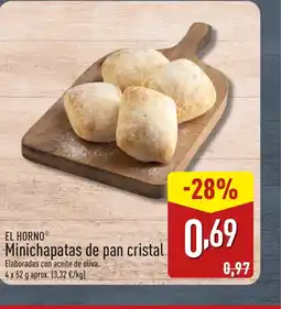 ALDI EL HORNO Minichapatas de pan cristal oferta