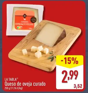 ALDI LA TABLA Queso de oveja curado oferta