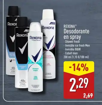 ALDI REXONA Desodorante en spray oferta