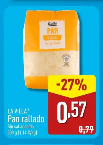 ALDI LA VILLA Pan rallado oferta