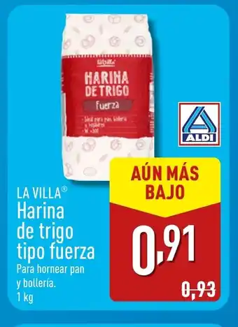 ALDI LA VILLA Harina de trigo tipo fuerza oferta