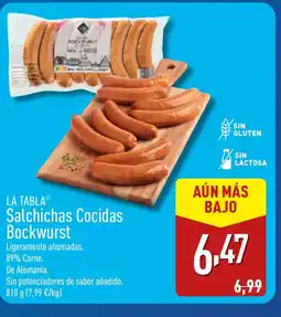 ALDI LA TABLA Salchichas Cocidas Bockwurst oferta