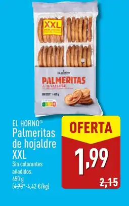 ALDI EL HORNO Palmeritas de hojaldre XXL oferta