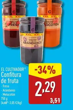 ALDI EL CULTIVADOR Confitura de fruta oferta