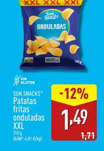 ALDI SUN SNACKS Patatas fritas onduladas XXL oferta